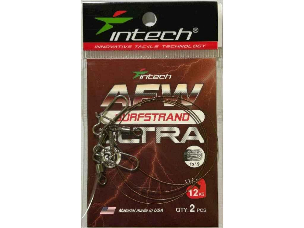 Повідець металевий 0,32мм 12кг 30см (2шт/уп) AFW Surfstrand Micro Ultra 1х19 ТМ INTECH Київ - фото 1
