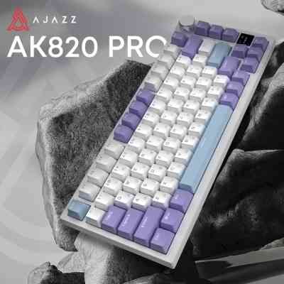 Клавиатура Ajazz AK820 Pro Gift Switch Purple RGB USB/Wireless/Bluetooth UA Purple (AK820PRO-G-PWB) Винница