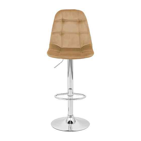 Стілець крісло барний м'який SplitDesign U Jasmine 24 Piastra Хром DL Бежевий Київ