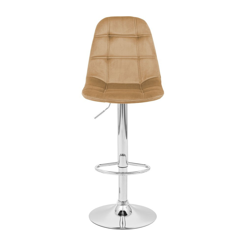Стілець крісло барний м'який SplitDesign U Jasmine 24 Piastra Хром DL Бежевий Київ - фото 2