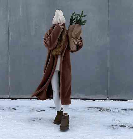 Женская повседневная теплая шуба из эко-меха и на теплой подкладке. Шоколад, 48/52 Одесса