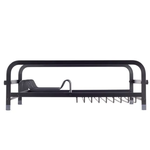 Сушарка для посуду 41,5*13,5*28см з піддоном алюміній чорний 0752 KAMILLE Житомир - изображение 8