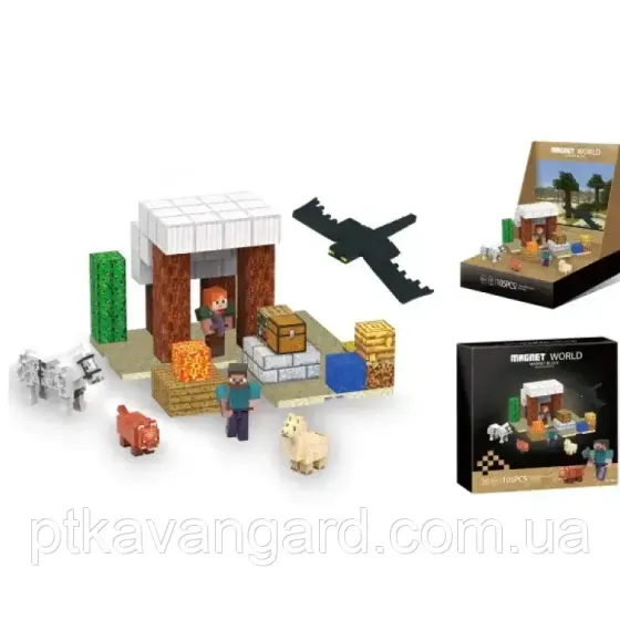 Магнітні блоки Майнкрафт 105 деталей конструктор магнітні кубики Хмельницький