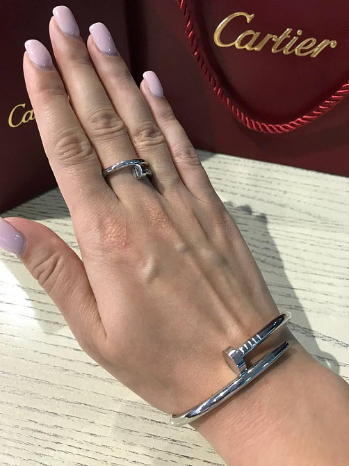 Cartier браслет звоздь и кольцо белое золото / Картье браслет гвоздь и кольцо Одесса - изображение 2