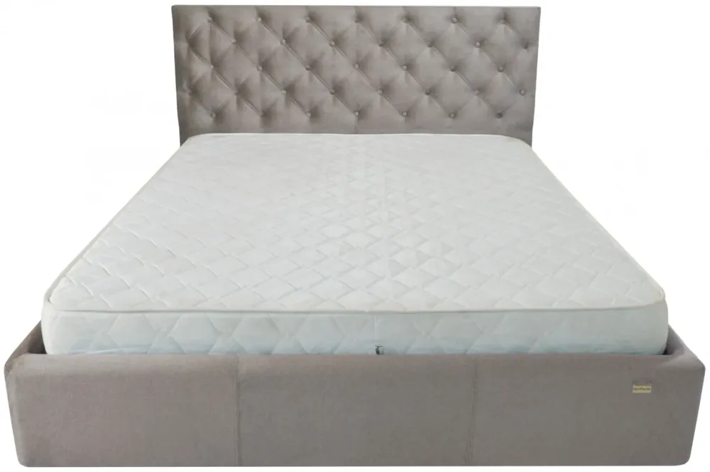 Ліжко Двоспальне Coventry Comfort 160 х 200 см Missoni 008 З підйомним механізмом та нішою для білизни Сірий Дніпро - фото 16