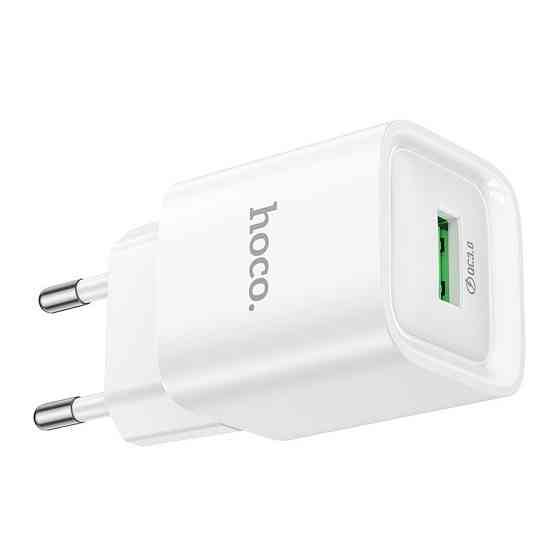 Мережевий зарядний пристрій HOCO C145A Charm single port QC3.0 charger (EU) White Київ