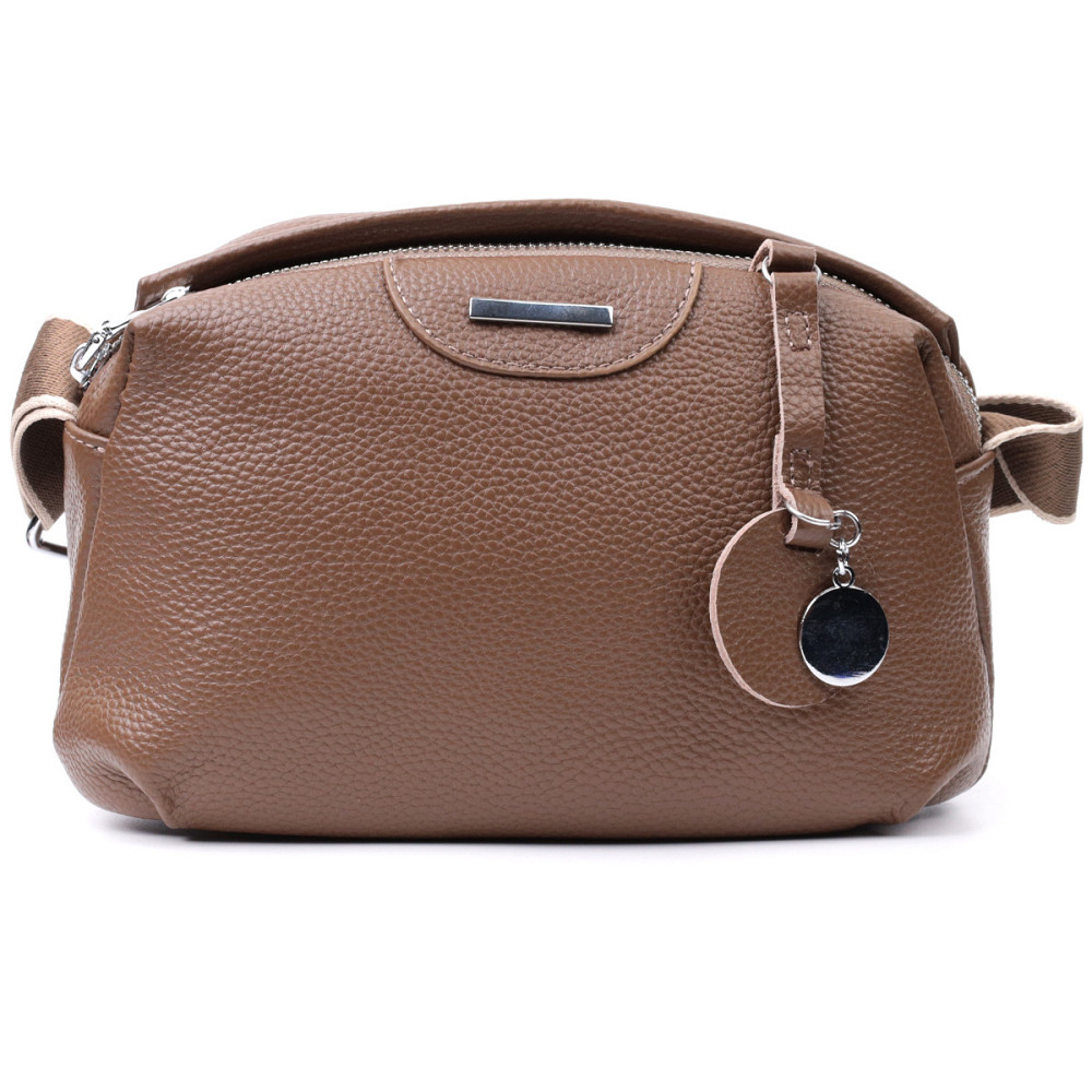 Модная сумка на каждый день с двумя отделениями из натуральной кожи Vintage 22596 Коричневый Киев - изображение 6