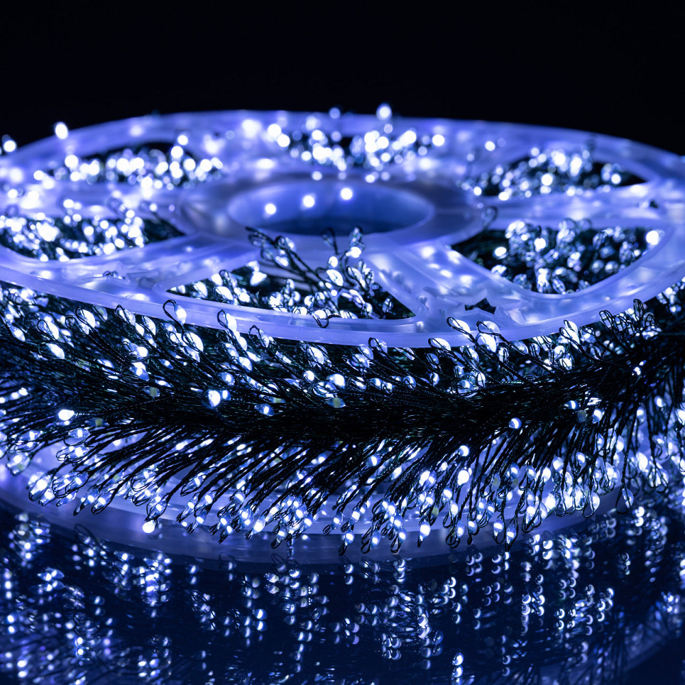 Garlando Новорічна гірлянда кімнатна роса Хвойна лапа 50 м 1500 LED зелений провід Біле сяйво D Київ - фото 8