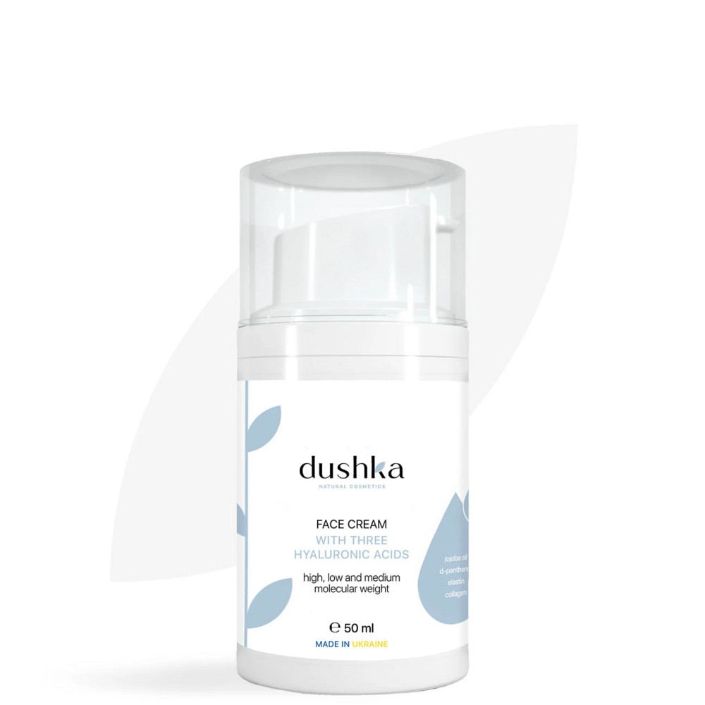 Крем для обличчя з трьома гіалуроновими кислотами Dushka 50 мл Київ - фото 1