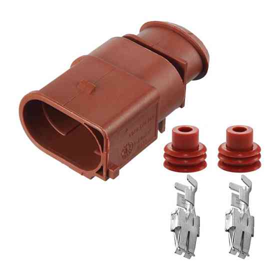 Роз'єм конектор 2-кон., Вентилятор Радіатора, 3B0973852A, 964861-1, 1-966703-2, VAG, TE Audi, Bugatti, Porsche, Seat, Skoda, VW Київ