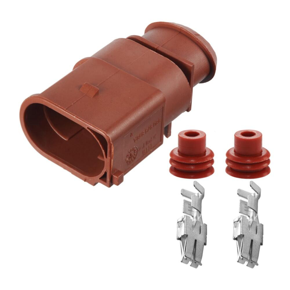 Роз'єм конектор 2-кон., Вентилятор Радіатора, 3B0973852A, 964861-1, 1-966703-2, VAG, TE Audi, Bugatti, Porsche, Seat, Skoda, VW Київ - фото 1