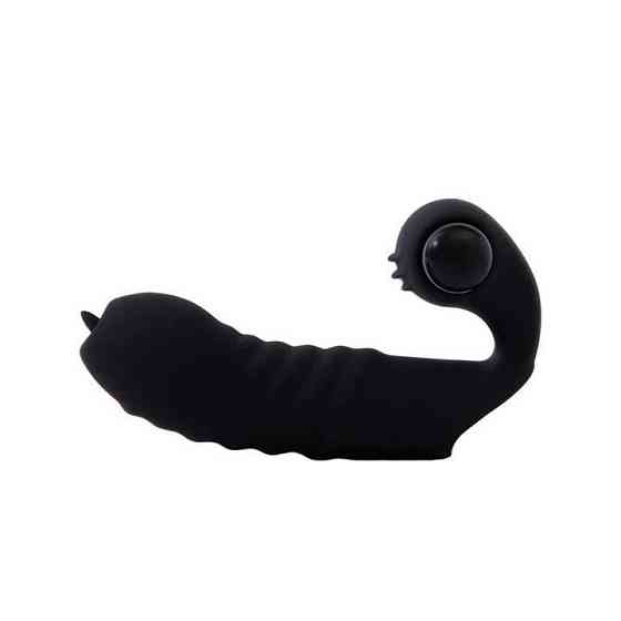 Вібратор на палець з язичком Чорний Вінниця