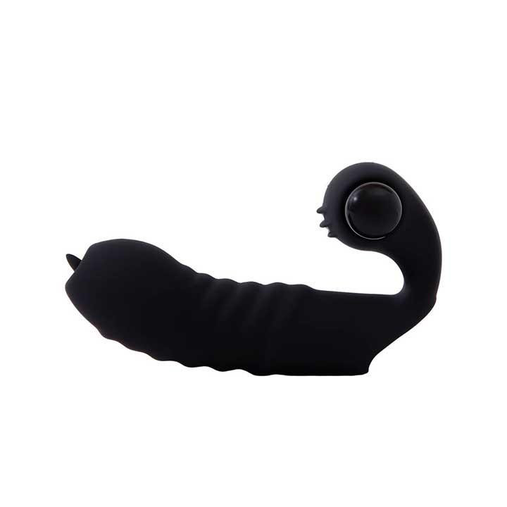 Вібратор на палець з язичком Чорний Вінниця - фото 3