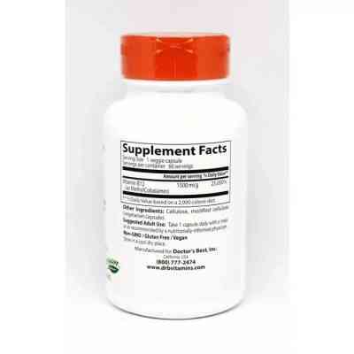 Вітамін Doctor&apos;s Best Повністю Активоване Вітамін В12 1500мкг, 60 гелевих (DRB-00286) Вінниця