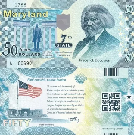 Fantasy/США — 50 Dollars 2014 — 7th state Maryland — Polymer — Сувенір — aUNC Полтава