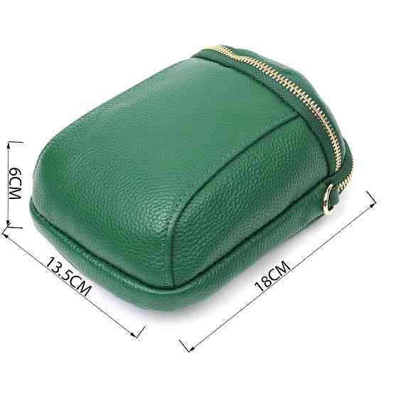 Интересная сумка для женщин из мягкой натуральной кожи Vintage 22341 Зеленая Киев