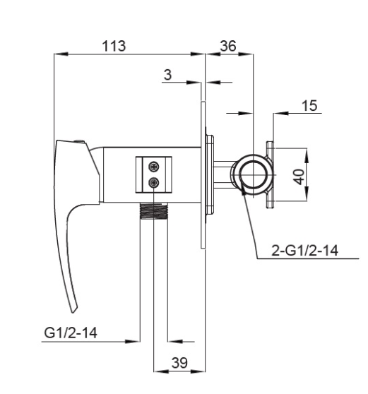 Змішувач для гігієнічного душу Koer KB-23007-04 (Колір хром+білий) (KR5162) Чернівці - фото 2