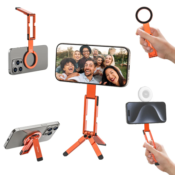 Тримач телефона Ulanzi MA60 Foldable Magnetic Phone Tripod (Orange) Київ
