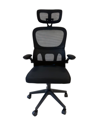 Кресло офисное эргономичное TORONTO Т889 - Компьютерное кресло с вентиляцией спинки, черное (до 120 кг) Киев