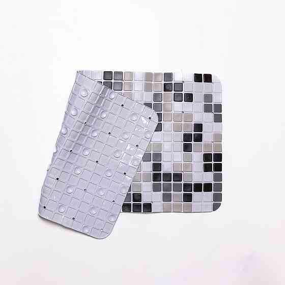 Антиковзкий килимок на присосках для ванни та душу 65×35 (см) силіконовий Сірий HP-42-47G Коломия