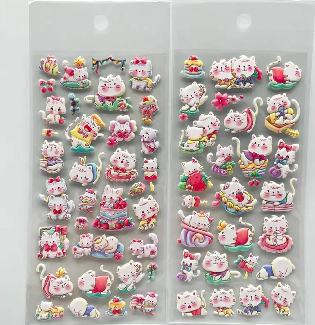 3D стикеры котики – 1 лист (цвет случайный) Киев - изображение 2