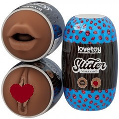 Мастурбатор - Slider Double-Ended Masturbator Mouth and Vagina Brown Sex Aura Киев - изображение 1