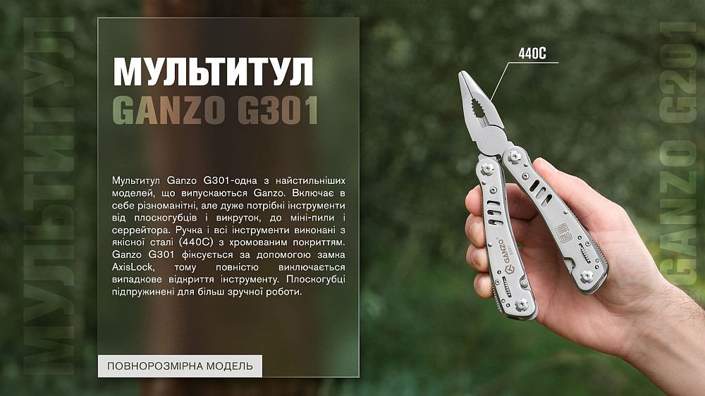Мультитул Multi Tool Ganzo G301 Київ - фото 15