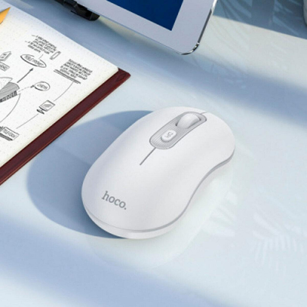 Мышь беспроводная Hoco GM21 Platinum 2.4G business mouse, цвет белый Gray 6931474790958 Одесса - изображение 3