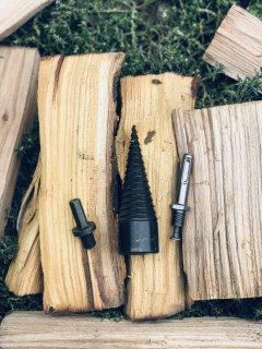 ПРОИЗВОДИТЕЛЬ! Дровокол под перфоратор,Дрель, диаметр 36 ! конус, насадка , винтовой колун для заготовки дров. Киев - изображение 1