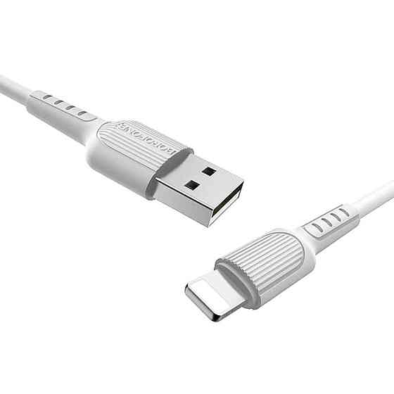 Кабель BOROFONE BX16 USB to iP 2A, 1m, PVC, TPE connectors, White Київ