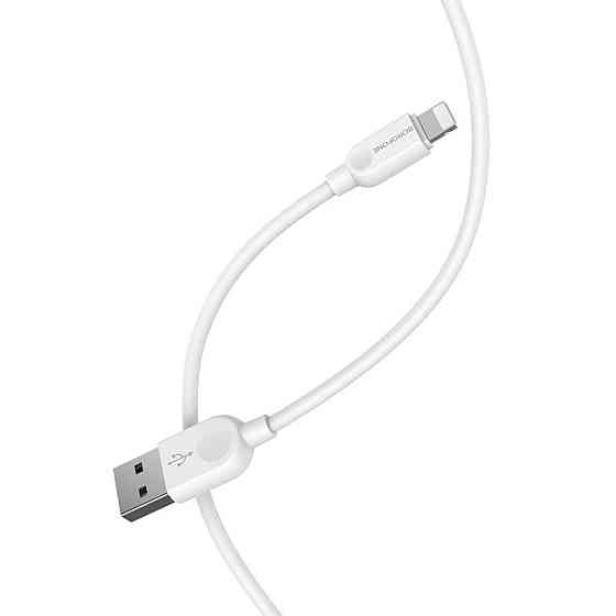 Кабель BOROFONE BX14 USB - iPhone 2.4A, 1m, PVC, TPE разъемы, цвет белый BX14L1W Одесса
