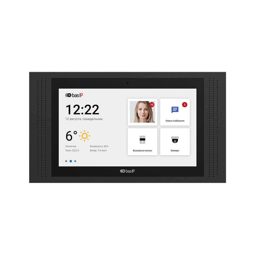 IP-відеодомофон 10" Bas-IP AT-10 black Київ - фото 1