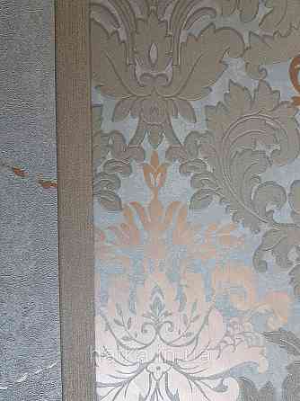 Шпалери метрові вінілові на флізелін Marburg Villa Romana класичні вензелі завитки золотисті коричневі Київ