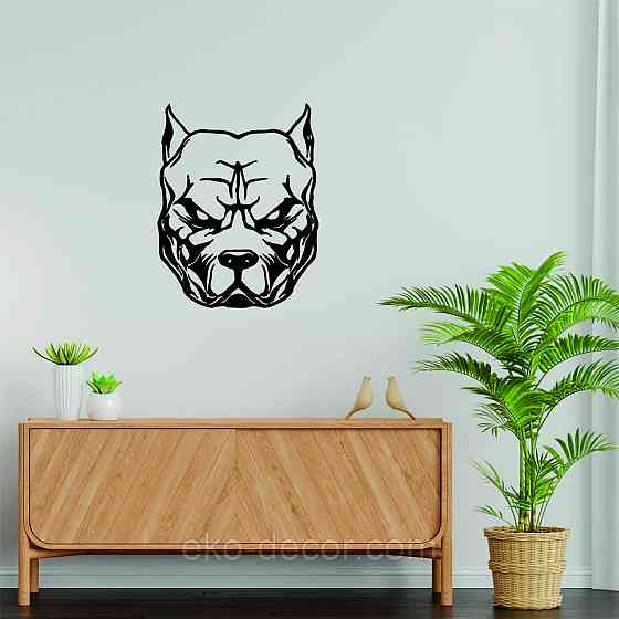 Декоративне настінне Панно «Собака», Декор на стіну 110*86 см, Чорний Київ