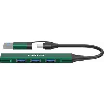 Концентратор Canyon hub DS-02 4in1 USB-A/C Green (CNS-TDS02GR) Вінниця