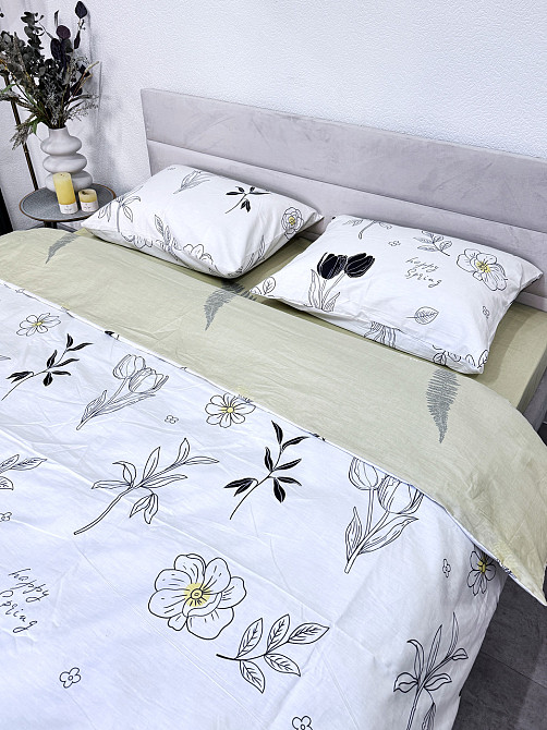 Ecotton Комплект постільної білизни Ecotton двоспальний Сімейний 150х215 см сатин білий (рис. 2 Киев - изображение 4