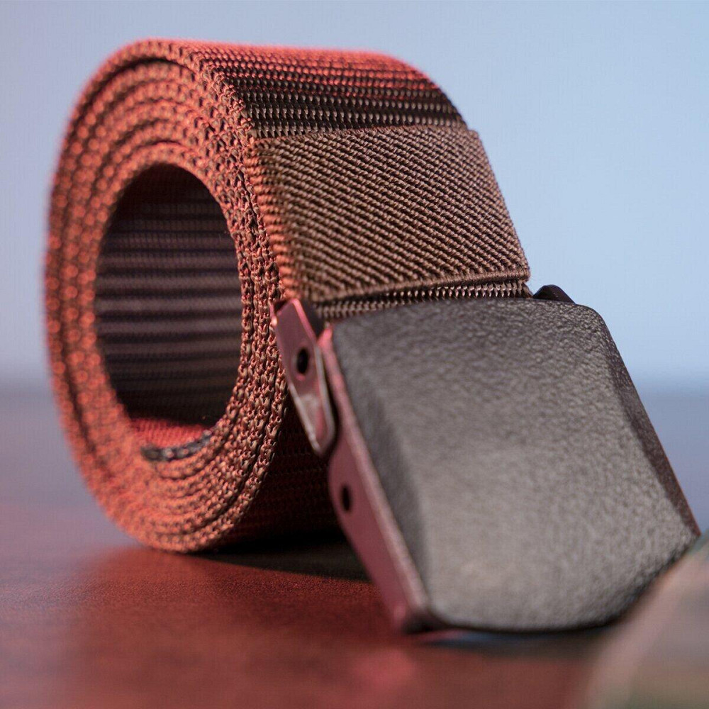 Тканинний чоловічий ремінь Vintage 20229 Коричневий Київ - фото 9