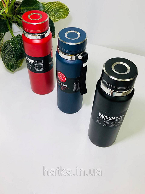 Термос «БК» 1000 мл утримання тепла до 12 годин чорний Київ - фото 2