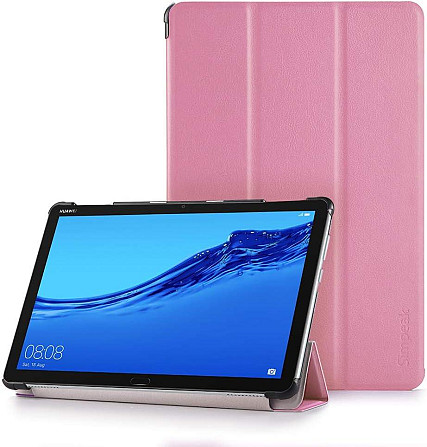 Фірмовий чохол-книжка Simpeak для Huawei MediaPad M5 Lite 10.1 Рожевий Дніпро - фото 1