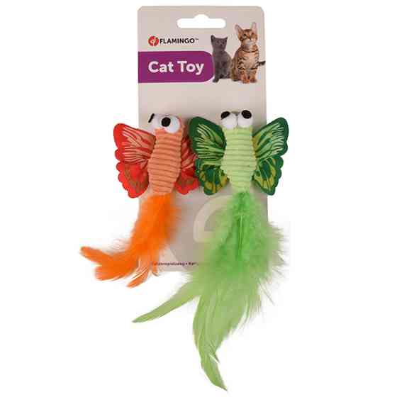 Flamingo Alea Butterfly ФЛАМИНГО БАБОЧКА игрушка с кошачьей мятой для котов, набор 2шт. Киев