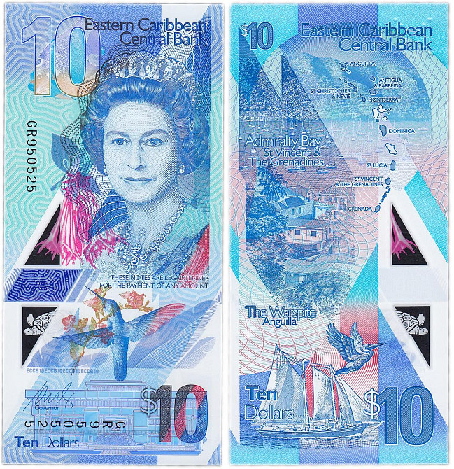 E Caribbean St Карибські Про Кариби - 10 Dollars 2021 Polymer UNC Полтава - фото 1