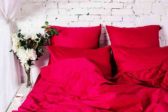 Ecotton Наволочка Ecotton 40х40 см із сатину червоного кольору Коломия