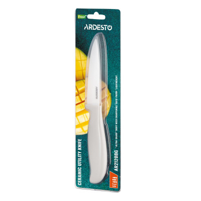 Кухонний ніж Ardesto Fresh 10см, кераміка, пластик, бежевий (AR2120BG) Вінниця - фото 3