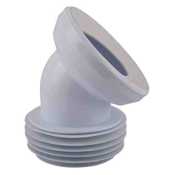 Коліно OPTIMUM для унітазу 45 ° D115 пластик з ущільненням OPTI 30515/147 Киев