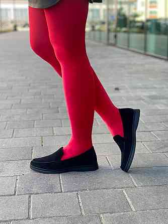 Daragani Лофери жіночі Daragani чорні натуральна замша висота 6 см (5351) Коломыя