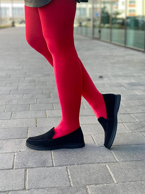 Daragani Лофери жіночі Daragani чорні натуральна замша висота 6 см (5351) Коломыя - изображение 3