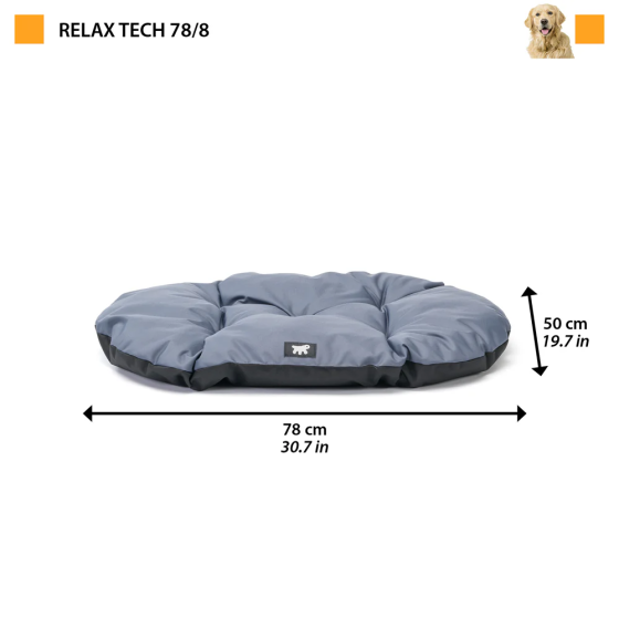 Подушка устойчива к царапинам и водоотталкивающая для собак и котов Ferplast Relax Tech (Ферпласт Релакс Теч) 78 x 50 cm - 78/8, Серый Запорожье