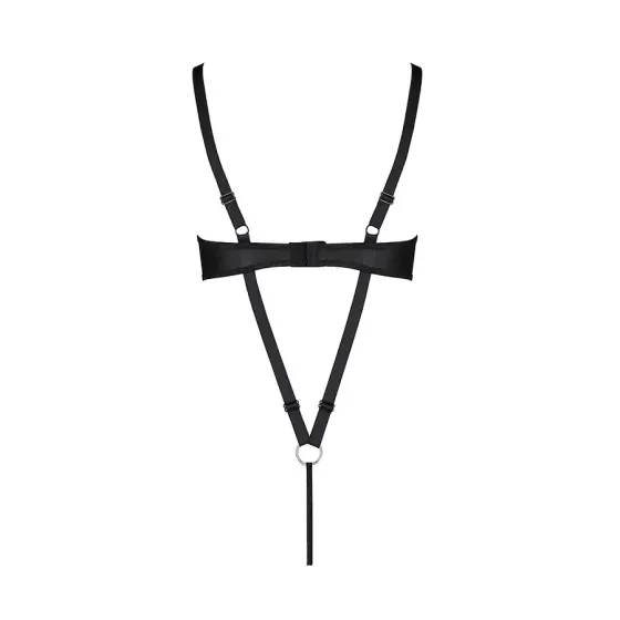 Боді з екошкіри Passion CELINE BODY S/M, black, з доступом, відкритий Львів