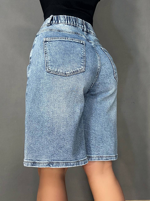 Шорти жіночі джинсові Liana 4-016 4-019 4-020 бермуди з резинкою на таліїі великі розміри блакитні, блакитний, З6, 36, 100 см, 130 см Київ - фото 10