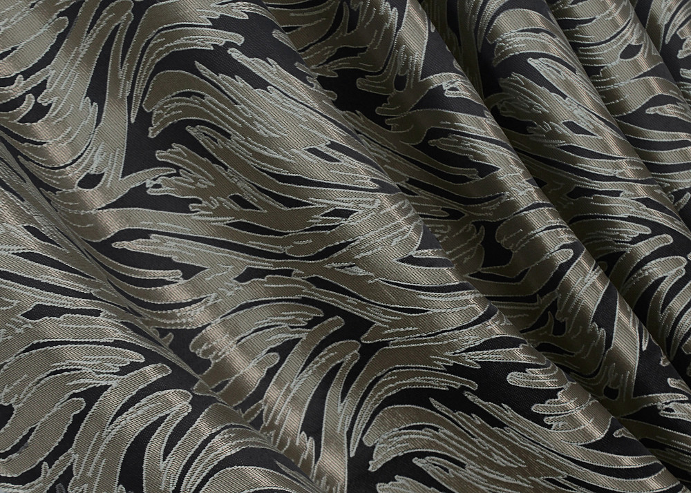 Комплект готовых штор VR-Textil Жаккард Magic № 1611ш Графитовый с бежевым 145х270 см 2 шт (33-0462) Киев - изображение 6